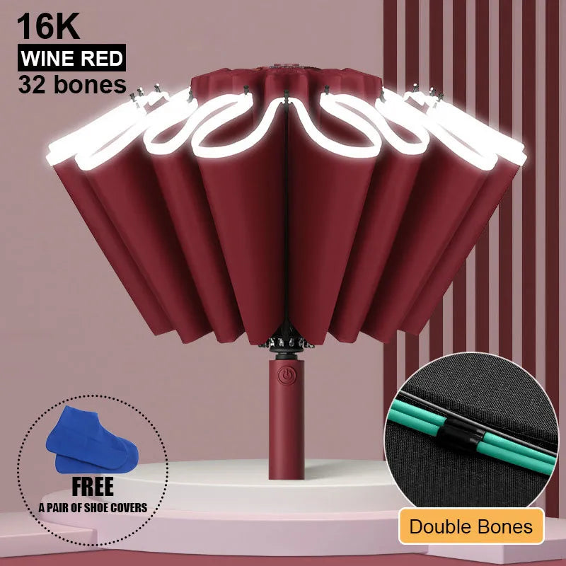 Luxe Paraplu - 16K Ribben - Automatisch Open & Close