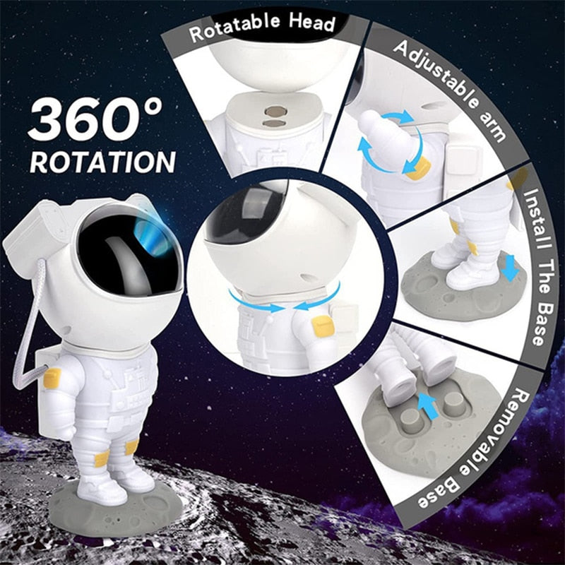 Astronaut Galaxy Projector Night Light